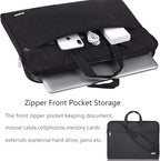 Voova Laptop Bag 15.6 Inch, Waterproof Computer Sleeve Carrying Case with Shoulder Straps & Handle Compatible with Macbook Air 15 M2/M3/M4, MacBook Pro 15/16, 15-16 Inch Hp Dell Lenovo Asus, Black