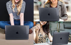 CISSOOK Hard Shell Case for MacBook Air 13.6inch A2681 M2 A3113 M3 Chip 2022-2024, Crystal Black, Includes Keyboard Cover, Screen Protector, Adapter & Camera Cover