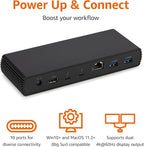 Amazon Basics Thunderbolt4/USB4 Pro Docking Station,2xTBT4,1xHDMI2.1,3xUSB A 3.1,RJ45,Dual Display, Black, 7.86 x 2.95 x 1.23 inches