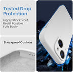 FireNova Designed for iPhone 15 Plus Case, Silicone [Camera Protection] Case with [2 Screen Protectors], Soft Anti-Scratch Microfiber Lining Inside, 6.7 inch, White