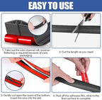 Floor Cord Cover Self Adhesive Cord Hider,10FT Cable Management, Extension Strip Protector for Wires, Prevent Cable Trips for Offices, Gyms, Exhibitions Cavity:0.39"(W) x 0.27"(H) Wooddarkblack