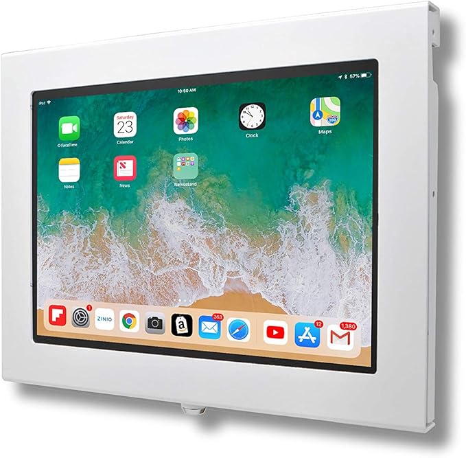 TABcare Locking Security Metal Case for Apple iPad Air 4 5 10.9" Tablet for Kiosk, POS, Store, Show Display (White, iPad Air 4/5 10.9)