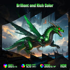 SANSUI 27 Inch Curved 240Hz Gaming Monitor, 2K WQHD 1500R Curved Computer Monitor, 120% sRGB, MPRT 1ms, Freesync, HDR, VESA(100 * 100mm),HDMI*2, DP1.4 * 2(DP Cable Included)