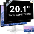[2 Pack] 20.1 Inch Computer Privacy Screen for 16:10 Aspect Ratio Widescreen Monitor, Eye Protection Anti Glare Blue Light Computer Monitor Privacy Filter, Removable Anti-Scratch 20in Protector