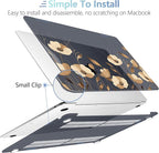 MEEgoodo for MacBook Air 13.3 inch Case 2021 2020 2019 2018 A2337 M1 A2179 A1932, Laptop Shell for MacBook Air M1 with Keyboard Webcam Cover & Trackpad Film & Type C Adapter,A Bouquet Flowers