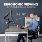 Fellowes 8043401 Platinum Series Stacked Monitor Mount, Adjustable Computer Monitor Stand for 2 Monitors with Dual Monitor Arms, 32 Inch Monitor Capacity
