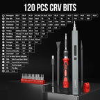 STREBITO Electric Screwdriver, 144-in-1 Precision Screwdriver Set, 120 Magnetic Bits, Organized Storage and Portability, Small Tool Kit for Electronics, PC, Computer and Laptop, Gifts for Men