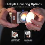 Harlowe Iris Content Creator Lighting Kit 5W Bi-Color Portable LED Light for Photography and Video Recording, 2700K-6500K CRI/TLCI 96+, IP54, App Control on Camera Light Creator Kit, Black