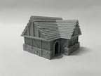 Paintable Tabletop Miniature Little Town Building Terrains Compatible with RPG War Games - 18mm Scale Dioramas Building Set Scenery with Medieval Architecture Style by HAUTICO (HVillageHouses1-1)