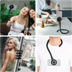 Neewer Magnetic Flexible Phone Holder with 1/4 Screw Adapter, Mini Bendable Tripod Stand Selfie Stick Compatible with MagSafe iPhone Samsung Android Cellphones for Handlebar/Treadmill/Stroller, GP-19
