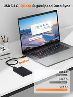 CableCreation 4FT USB C to Micro B Cable,10Gbps Speed External Hard Drive Braided,USB 3.1 Type C to Micro B Work for iPhone 15,16,Seagate WD Westgate My Passport,MacBook Pro/Air, iPad/Tablet,Black