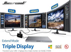 Hiearcool USB C Laptop Docking Station, 11-in-1 Type C Hub Multiport Adapter Dongle, USB C Dock with Dual HDMI VGA 100W PD Charging Gigabit Ethernet for Dell HP Lenovo Windows Laptops