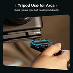 SmallRig Universal Mount Plate for AirTag, for SmartTag2, Quick Release Camera Mount Baseplate for Arca-Type, Built-in EVA Pad, 1/4"-20 Screws for Sony, for Canon, for Nikon - MD5422