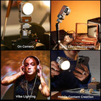 Iris Portable LED Photography Light Creator Kit with LCD Display, App Control, CRI/TLCI 96+, 2700-6500K Bi-Color On Camera Light for Content Creators, 5W