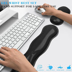 Gel Wrist Rest for Keyboard and Mouse, Wrist Rest for Keyboard, Mouse Wrist Support, Pain Relief, Cool Touch, Non-Skid, Mouse Wrist pad