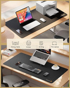 ProtoArc Leather Desk Mat, Large Mouse Pad- 31.5×15.8 inch, Non-Slip PU Leather Desk Pad Protector, Premium Desktop Mat for Computer, Keyboard and Mouse, Black