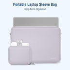 MOSISO Laptop Case 13.3 inch, 13-13.3 inch Laptop Sleeve Bag Compatible with MacBook Air/Pro 13/Pro 14 M5 M4 M3 M2 M1, HP Dell ASUS Lenovo, Neoprene Computer Sleeve Bag with Small Case, Dusty Lilac
