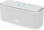 DOSS SoundBox Touch Wireless Bluetooth Speaker with 12W HD Sound and Bass, IPX5 Water-Resistant, 20H Playtime, Handsfree, Portable for Office, Home, Outdoor, Travel-White