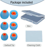 Earbud Replacement Tips Silicone Earbud Tips Earbud Caps Fit for in-Ear Headphones (Inner Hole 3.8mm -5.1mm) Earbud Rubber Tips Ear Tips 9 Pairs S/M/L
