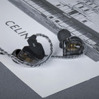 In Ear Earbuds Wired IEM Headphone,CCZ DC02 Dual Magnetic Circuit DD HIFI Earphones,Professional Hifi Earphone,Stereo Sound Earbuds Earphone,CCZ Solo In Ear Monitor for System (Silver, No MIC)