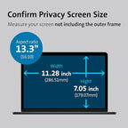 Kensington MagPro™ Magnetic Laptop Privacy Screen 13.3 inch, Removable 16:10 Laptop Privacy Filter, Anti-Glare, Blue Ray Reduction, Compatible with HP/Dell/Acer/Asus/Samsung/Lenovo (K55253WW)