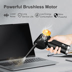 Electric Air Duster, Cordless Air Duster, Rechargeable Compressed Air Duster, 33000 RPM Air Blower, Two Smart Start Modes, Good Replacement for Compressed Air Can, Reusable Dust Destroyer…