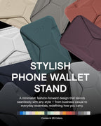 MOFT Magnetic Wallet Stand Compatible with iPhone 16/15/14/13/12 Series, Angle Adjustment & Magsafe Compatible MOVAS Phone Stand,Jungle