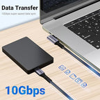 100W Short USB C Cable 3.1 Right Angle [1.5FT 2 Packs], 5A Fast Charging, 10GBbps High Speed Data E-Marker Chip Cords, 4K@60Hz Video Display