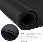 Gaming Mouse Pad, Large Desk Mouse Pad with Stitched Edges,(35.4X15.7In) Durable Non-Slip Natural Rubber Base, Waterproof Computer Keyboard Pad Mat for Esports Pros/Gamer/Desktop/Office/Home, Black