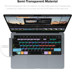 JCPal Final Cut Pro Shortcut Guide Keyboard Cover for Apple MacBook Pro 14 inch and MacBook Pro 16 inch (M1-M4 Models) and MacBook Air 13 inch and MacBook Air 15 inch (M2-M4 Models) (US-Layout)