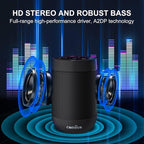 Bluetooth Speaker,5.3 Bluetooth Speakers Wireless,TWS Stereo Pairing,Built in Mic,360 HDSound,IP65 Waterproof Speaker,Support TF Card, for Home/Party/Outdoor/Beach, Gift for Men/Women-Black