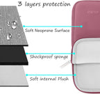 MOSISO Laptop Case 13.3 inch, 13-13.3 inch Laptop Sleeve Bag Compatible with MacBook Air/Pro 13 / Pro 14, HP Dell ASUS Lenovo Notebook, Neoprene Computer Sleeve Bag with Small Case, Dusty Rose
