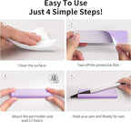 ELETIUO Pencil Holder For Most Pens,Pencils,Self-Adhesive Stick To Notebooks,Diary,Desks,Whiteboards Or Any Surface,Silicone Pen Holder For Home,Office And Desk Organization,Purple