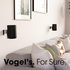 Vogel's SWM 4111 Speaker Wall Bracket for Sonos ERA 100, Max. 11 lbs (5 kg), Tiltable -30º/+30º, Swivels up to 70º (Left/Right), Black, 1 Bracket