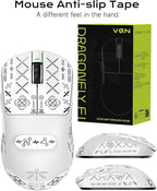 VGN Lightspeed Wireless Gaming Mouse with Dual-Mode 2.4G/Type-C Wired - 25K Sensor - 26,000 DPI - 55g Lightweight - 6 Programmable Buttons - Up to 200h Battery Life for PC/Mac- F1 Pro Max White