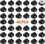 Magnet Zip Tie Mount Clips Magnetic Zip Ties Mount Base Holder Strong Wire Cable Holder Mount Wire Clips Management for Home Office Marine Electrical Wiring (D19 40 Pcs)