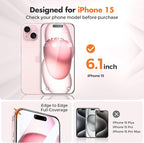 UNBREAKcable 3-Pack Screen Protector for iPhone 15, Double Shatterproof Tempered Glass [Easy Installation Frame] [99.99% HD Clear] [9H Hardness] [Full Coverage] [Case Friendly] for iPhone 6.1 inch
