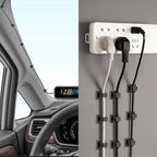 XHF 120 PCS Adhesive Cable Wire Clips Black, Outdoor Cable Management Wire Organizer Cord Holder for Under Desk, Car, Wall, TV PC Ethernet Cable