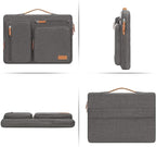 MOSISO 360 Protective Laptop Case 16 inch, 15-15.6 inch Laptop Sleeve Compatible with MacBook Pro 16, HP, Acer, Dell, Lenovo, ASUS, Side Open Carrying Case with 4 Zipper Pockets&Handle, Taupe Gray