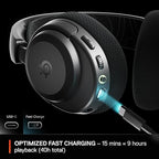 SteelSeries Arctis Nova 3X Wireless Multi-Platform Gaming Headset — Mobile App Control — 40 HR Battery — Neodymium Magnetic Drivers — 2.4GHz/Bluetooth — Xbox, PS5, PC, Switch, Mobile — Black