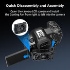 SMALLRIG R50 V / R6 II/ R5C / R50 / PowerShot V1 Camera External Cooling System with Dual-Speed Modes, Snap-On Cooling Fan with TEC Cooling Module for Sony ZV-E1/ A7 IV/ A6700/ FX3-5063