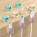 Magnetic Cable Clips, Adjustable Cord Holder Management, Adhesive Wire Keeper Organizer for Home Office Desk Phone PC Car Wall Desktop Nightstand Appliance (9-PCS Purple_Apricot_Cyan)