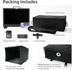 osee Mega 15S 15inch 1500 Nits Higher Bright Pro HDR Field Production Monitor Camera Assist Monitor with Battery Plate C-Stand Cheese Plate and Portable Hooded Case