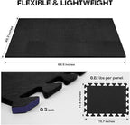 Starfavor Sound Absorbing Interlocking Floor Mats Pads 18 Pcs, 15.7" x 11.8" Anti-Vibration Sound Proof Puzzle Felt Padding - Protect Hardwood Floor