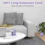 USB C Power Strip Tower, Surge Protector with 12 AC Outlet and 4 USB Ports, AiJoy 10 FT Extension Cord, 1200J Power Strip Surge Protector, USB Charging Station, Office Supplies, Dorm Essentials, Woman