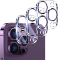 UniqueMe [3 Pack Compatible for iPhone 14 Pro Max/iPhone 14 Pro Camera Lens Protector,[Case Friendly][Scratch-Resistant] - Purple