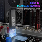 Professional DJ Audio Mixer - NEW BAXS 6 Channel DJ Bluetooth Controller Sound Mixer,USB Interface,6 XLR Mic/Line Input,AUX,FX Processor MP3 Player,+48V Phantom For Karaoke Studio Streaming Recording