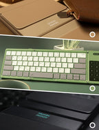 Nillkin Foldable Keyboard with Touchpad, Bluetooth Keyboard with Number Pad, Full Size Keys, Large Trackpad Small Travel Portable Keyboards for iPad Laptop PC Tablets -Khaki