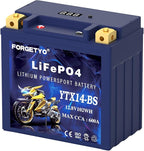 YTX14-BS Lithium Motorcycle Battery, ATV Battery 12V 8AH 600CCA Compatible with Yamaha Scooter Snowmobile Jet Ski, Scooter, PWC & More