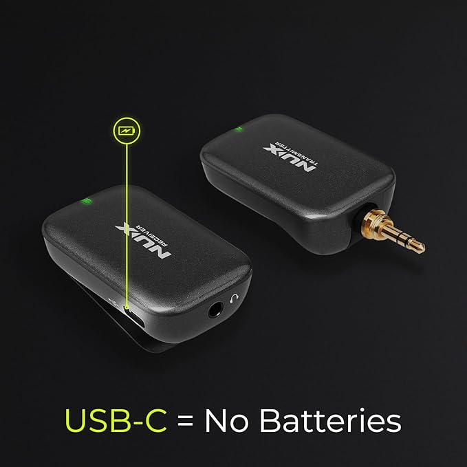 NUX B-7PSM 5.8 GHz Wireless in-Ear Monitor System, Stereo IEM,Charging Case Included, Stereo Audio transmitting, Designed for Live Shows and Band Rehearsals,not Suitable for Personal Silent Practice